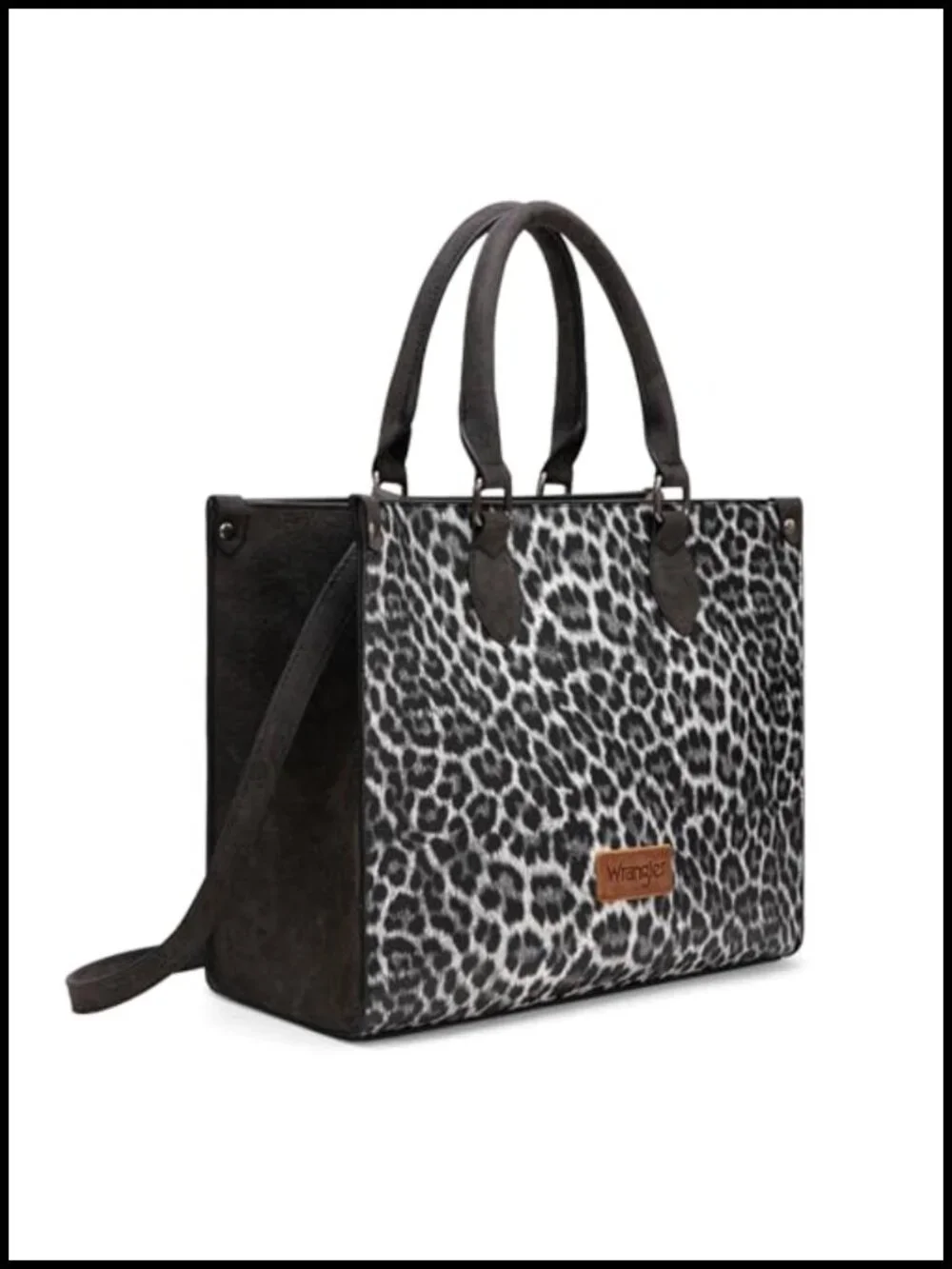 Large Western Tote Bag with Crossbody Strap - Fits Laptop